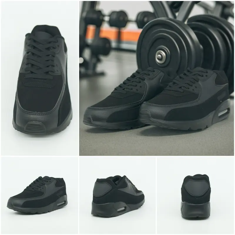 Men's Trainers 2024 UK Mens Air Shock Absorbing Max 90 Running Basketball Trainers Jogging Gym Fitness Trainer Man Shoes Multi Colours 2