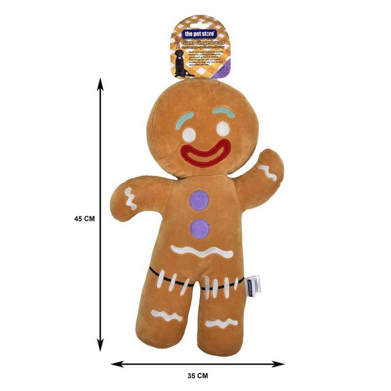 Giant Gingerbread Man | Brown's Plush Dog Toy 1