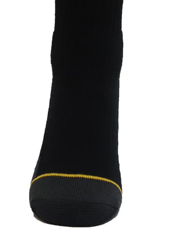 10 Pair Men's Heavy Duty Work Socks Black Reinforced Heel & Toe Rich  Optimal Comfort - Size UK 6-11 Cotton Plain Summer Winter Ankle Menswear Basic Stretch Top Medium Polyester 4