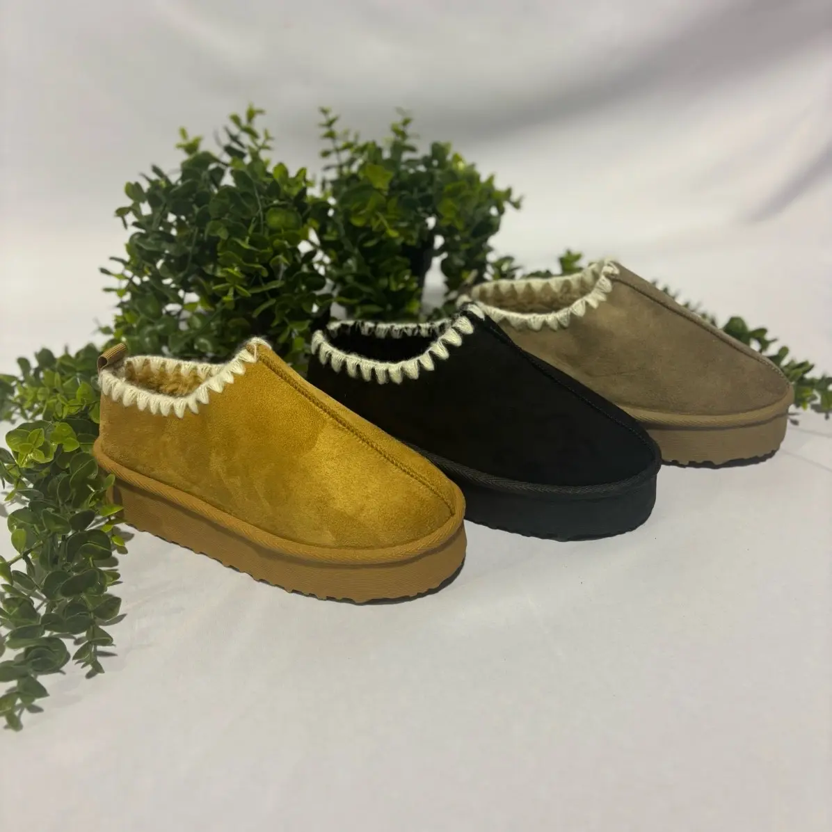 Women's Platform Indoor/Outdoor Slippers with Drop Detail - Comfortable Footwear for Walking LS9323