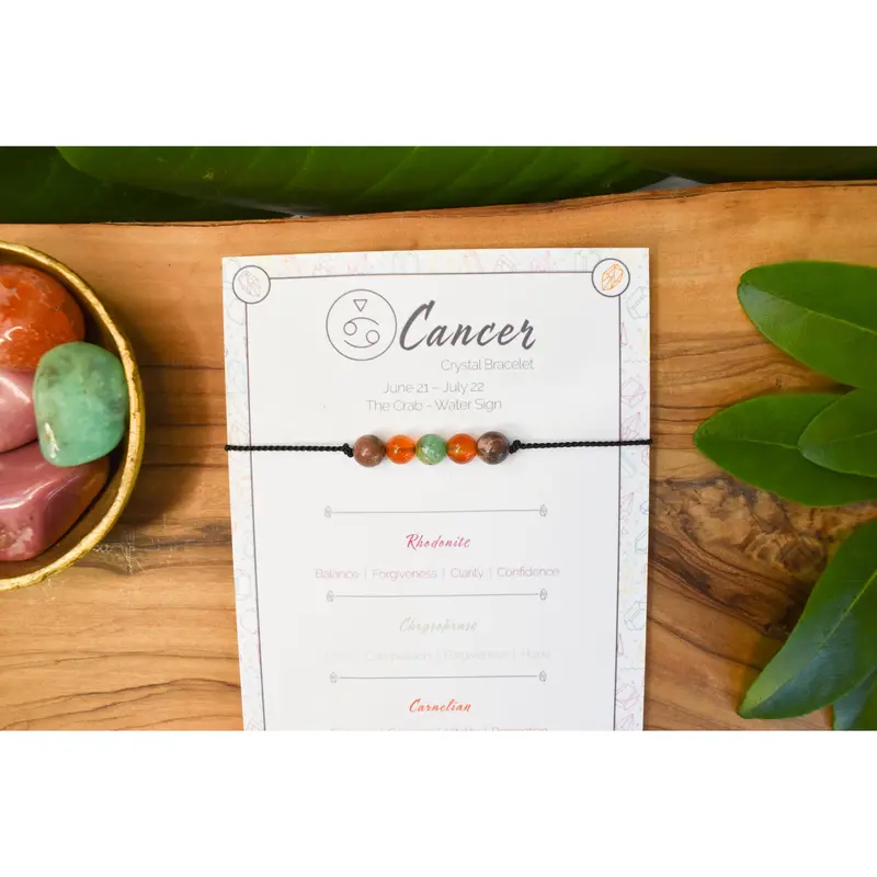 Cancer Crystal Bracelet - Natural Crystal Bead jewellery 1