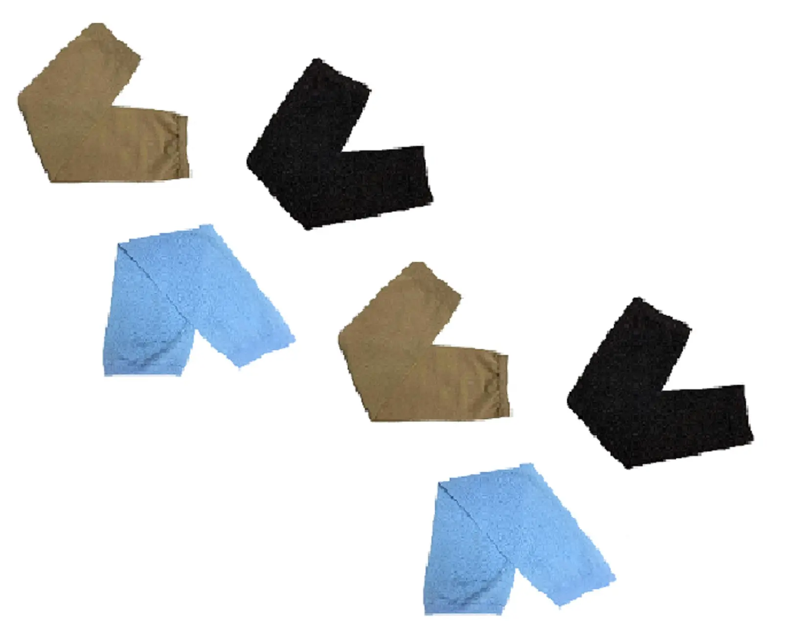 NEEDS & WANTS 6 x Black, Nude, Light BLue Sleeves Gloves For Women Arm Cover Fashion Accessory Stretchy Fabric Abaya Sleeves ( Pack Of 6 )