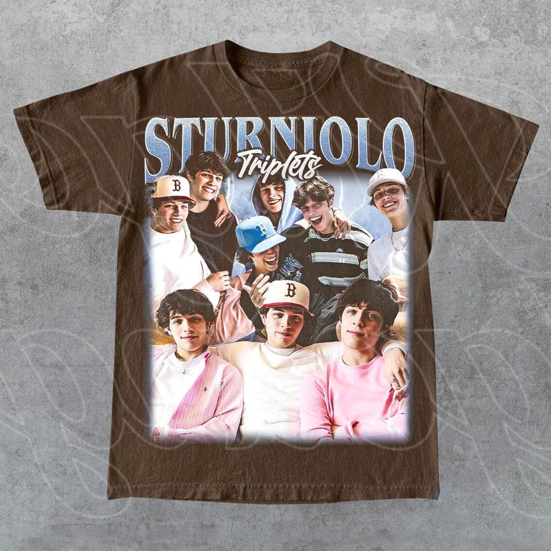 Sturniolo Triplets Vintage Shirt, Gift For Woman and Man Unisex T-Shirt, Bootleg Graphic Tee, All Weather Clothing, Cotton Pullover, Size Available Up To 3XL 1