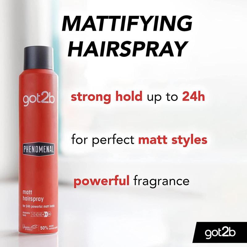 got2b PhenoMENal Finishing Hairspray, Strong Hold for Fuller Hair, Natural Finish, Vegan, Silicone Free 200 ml, 3 Pack 4