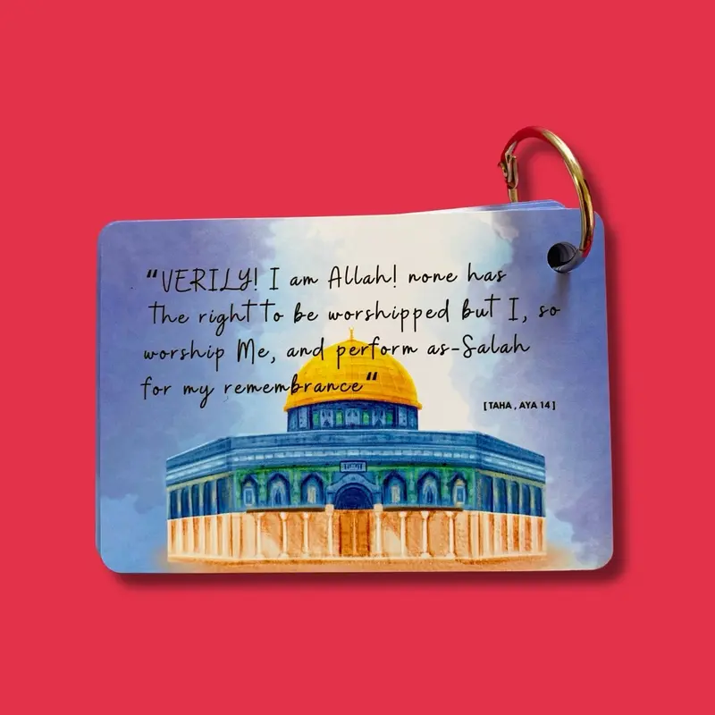 Islamic Salah Cards Prayer Guide, How to Pray, Muslim Kids Reverts Gift, Arabic, Quran 5