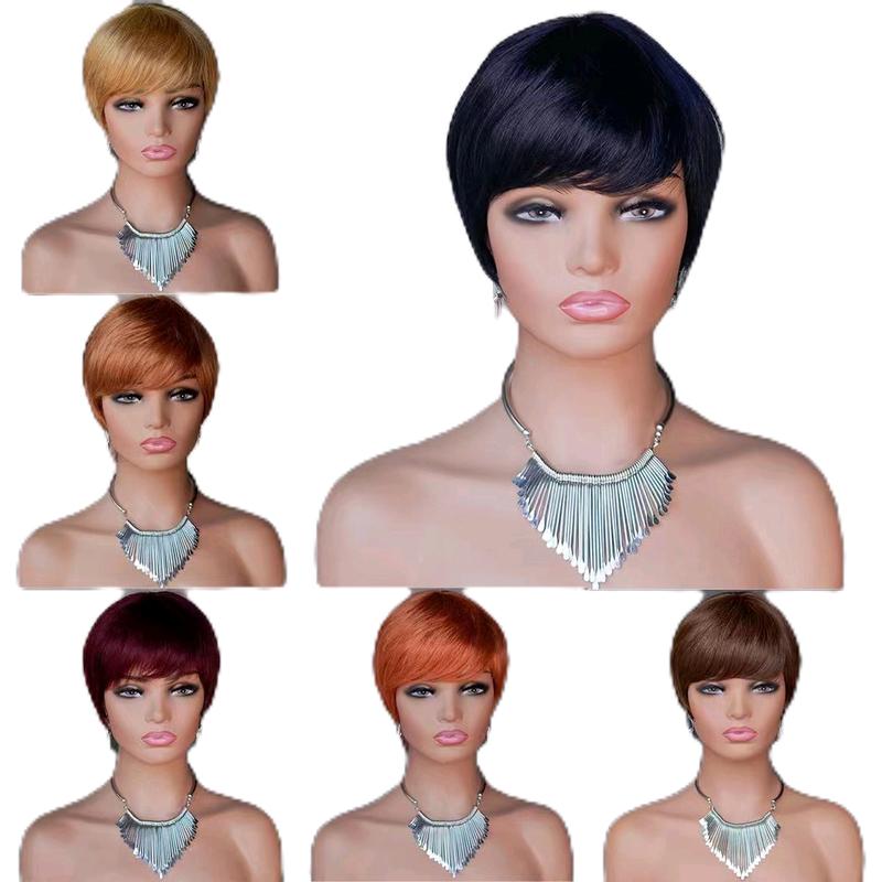 High-Quality Pixie Short Wig for Unisex - Smooth & Sleek Style, Natural Looking Texture, Black/Brown Hues - Enhance Your Style Today! 3
