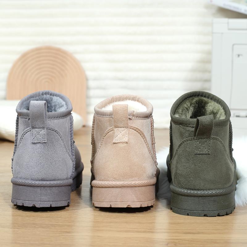 wiow Women's Warm Winter Solid Matching Platform Snow Boots Thick Soles Fashion Casual Female Round Toe Cashmere Warm Lining for Dayliy Shoes Girl Footwear Walking Shoes Comfort Bathroom Arch Autumn 5