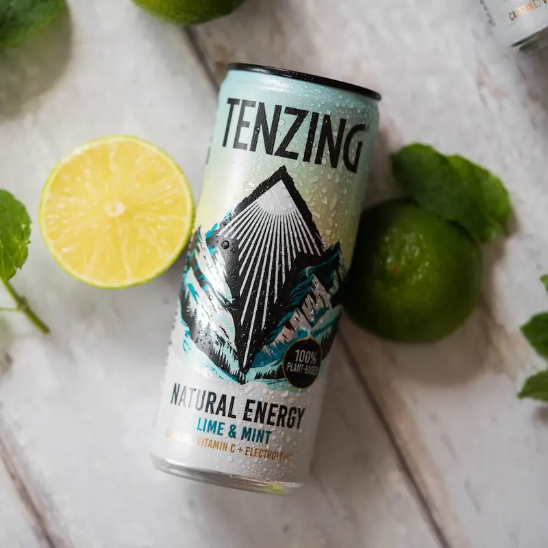 TENZING Lime & Mint – Natural Energy Drink with Caffeine, Vitamin C & Electrolytes – Low Calorie, Plant-Based Power for Energy & Hydration – 12 Pack (250ml) 5