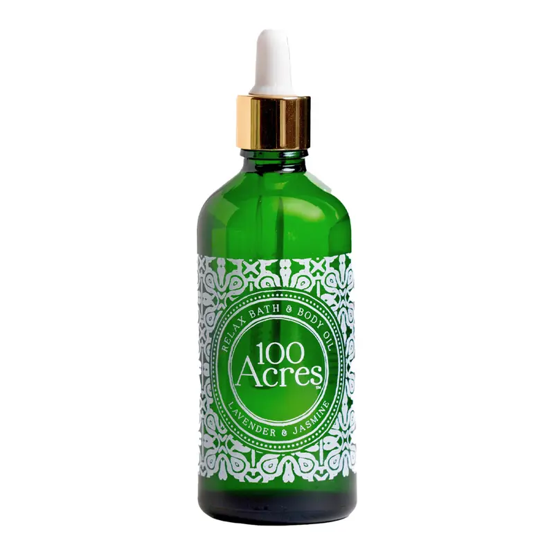 100 Acres Lavender & Jasmine Relaxing Bath & Body Oil 100ml 0