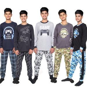 NOROZE Unisex kids Boys Camouflage Print Pyjamas Set Girls Loungewear Nightwear Cotton Pajamas Set Long Sleeve T Shirts With Bottom Pants UK Size 5-13 Years