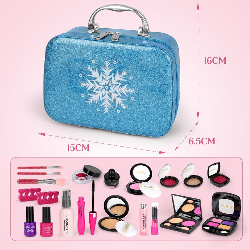 deAO Kids Makeup Toy Set – Realistic Pretend Play Cosmetics for Girls | Nail Polish, Eyeshadow & Lipstick Kit | Princess Birthday Gift Ages 3-10 (TikTok Viral!) 4