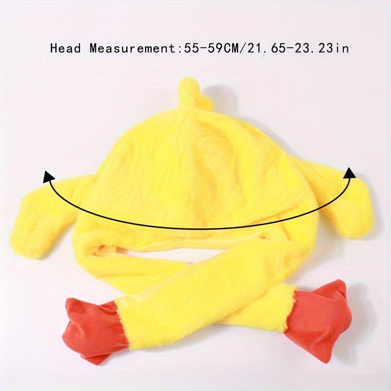 Product Introduction of Cute Yellow Chick Cartoon Beanie with Ear Flaps - Warm, Cozy & Stylish Winter Hat for Men and Women 3