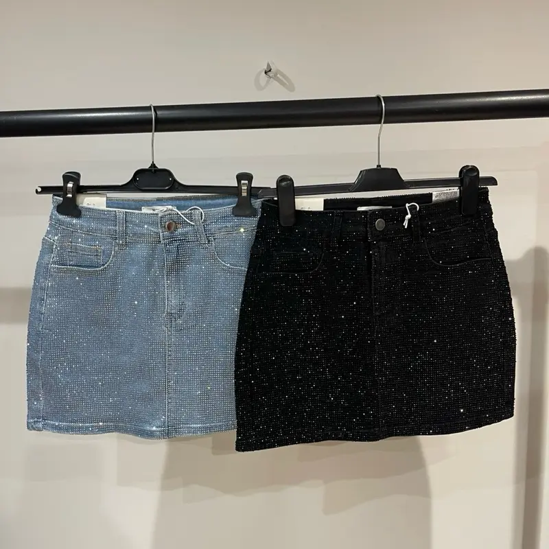 ANNA | BACK IN STOCK TODAY! Blue Super Stretch Diamante Skirts