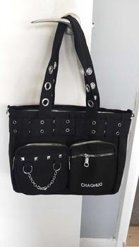 Product Review of Women's Fashionable All-match Punk Style Tote Bag with Multi-pocket Design, Casual Versatile Zipper Design, Large Capacity Shoulder Tote Bag from #**e 0
