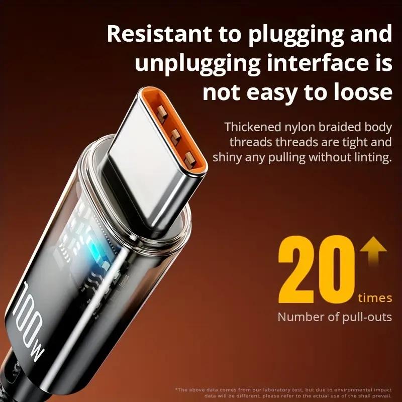 Intelligent Auto Power-Off USB Type-C Charger – Fast Charging & High-Speed Data Smartphone Electronic Cellphone 6