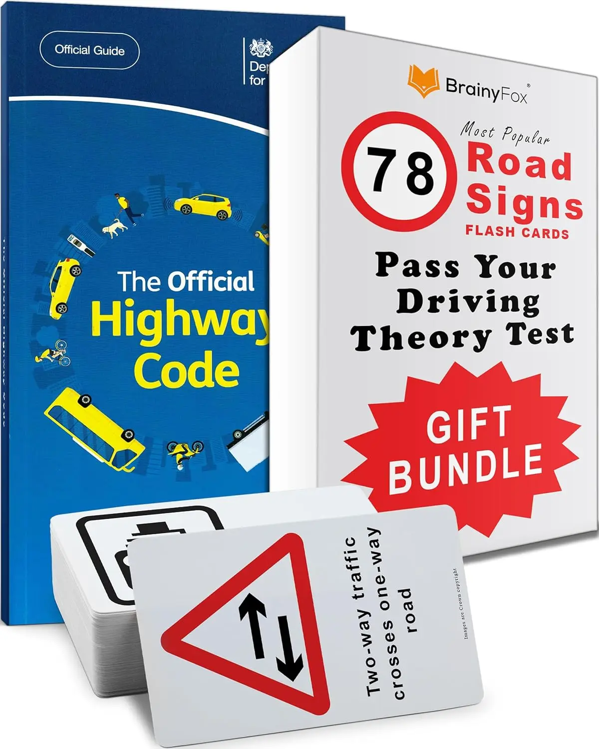 UK Driving Theory Test Kit: Includes The Highway Code Book 2025 UK + 78 Road Signs Flash Cards. Official DVSA/DVLA Books for 16th, 17th, 18th Teenage Girls & Boys Birthday Gifts
