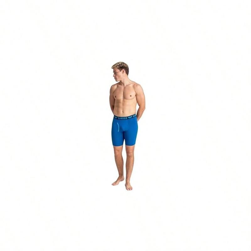 Kandor Long Leg Mens Boxers – Pack Of 3, Stretch Cotton, Anti Chafing Boxer Shorts For Men, Men's Underwear Trunks With Front Opening, Underpants Multipack 4