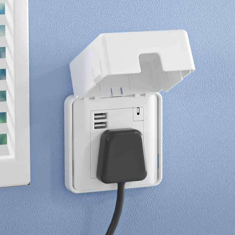 UK Socket Cover Box for Baby Safety, Childproof Electrical Outlet & Plug Cover Box with Waterproof Splashes, Switch Protector Cover for Home