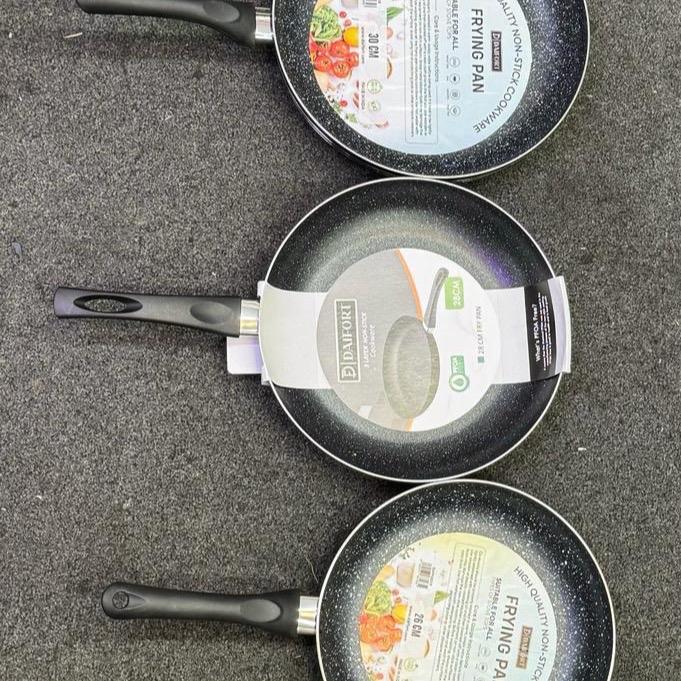 Daifort Nonstick Frying Pan 20cm- Breakfast24cm-26cm-28cm-30cm-32cmLayer Non-Stick Coated Granite Fry Pan with Induction Bottom/Scratch Resistant/Suitable for Induction, Electric and Gas Hobs/- Black Cookware 8