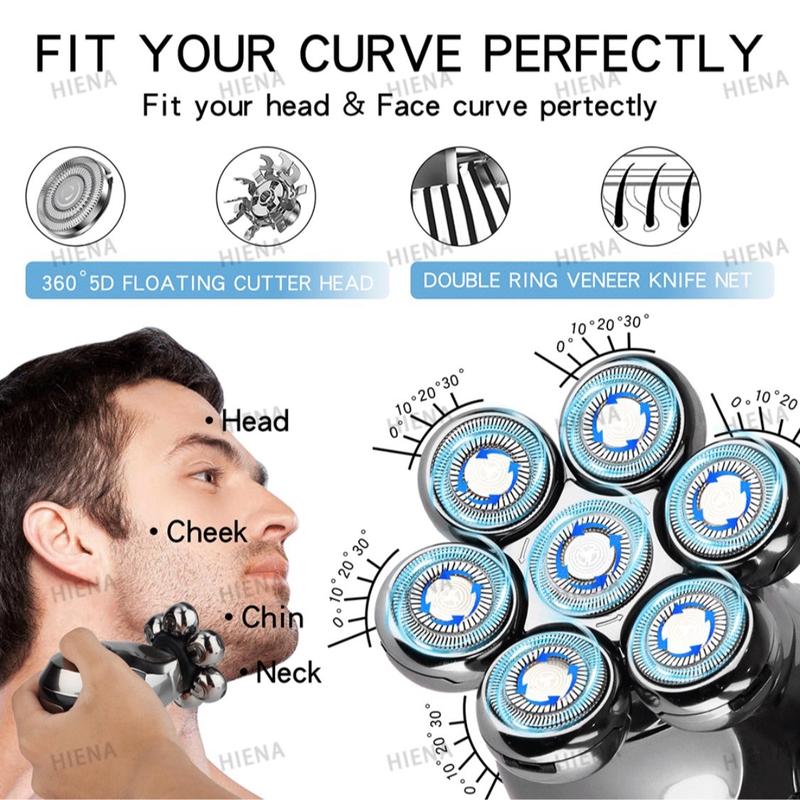 Iron man 5 in 1 Electric Hair Trimmer, 1 Box Rechargeable & Electric Hair Clipper & Accessories, Multifunctional Hair Trimmer for Men, Ideal Shaver for Men, Halloween, Christmas, Fall Gift, Hair Styling Tools, Winter Gift ear 2