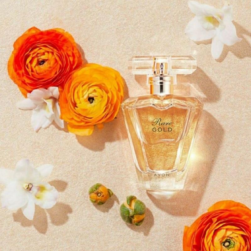 Rare Gold Eau de Parfum by Avon - 50ml. Crown your most glistening look with opulent golden melon, fresh orange flower and indulgent vanilla for a timeless perfume that stays with you all day. 2