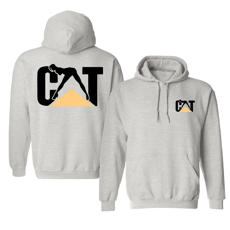 Cat With Woman Hoodie, Unisex Hoodie for Comfort and Adventure, Pullover Cotton Menswear 8