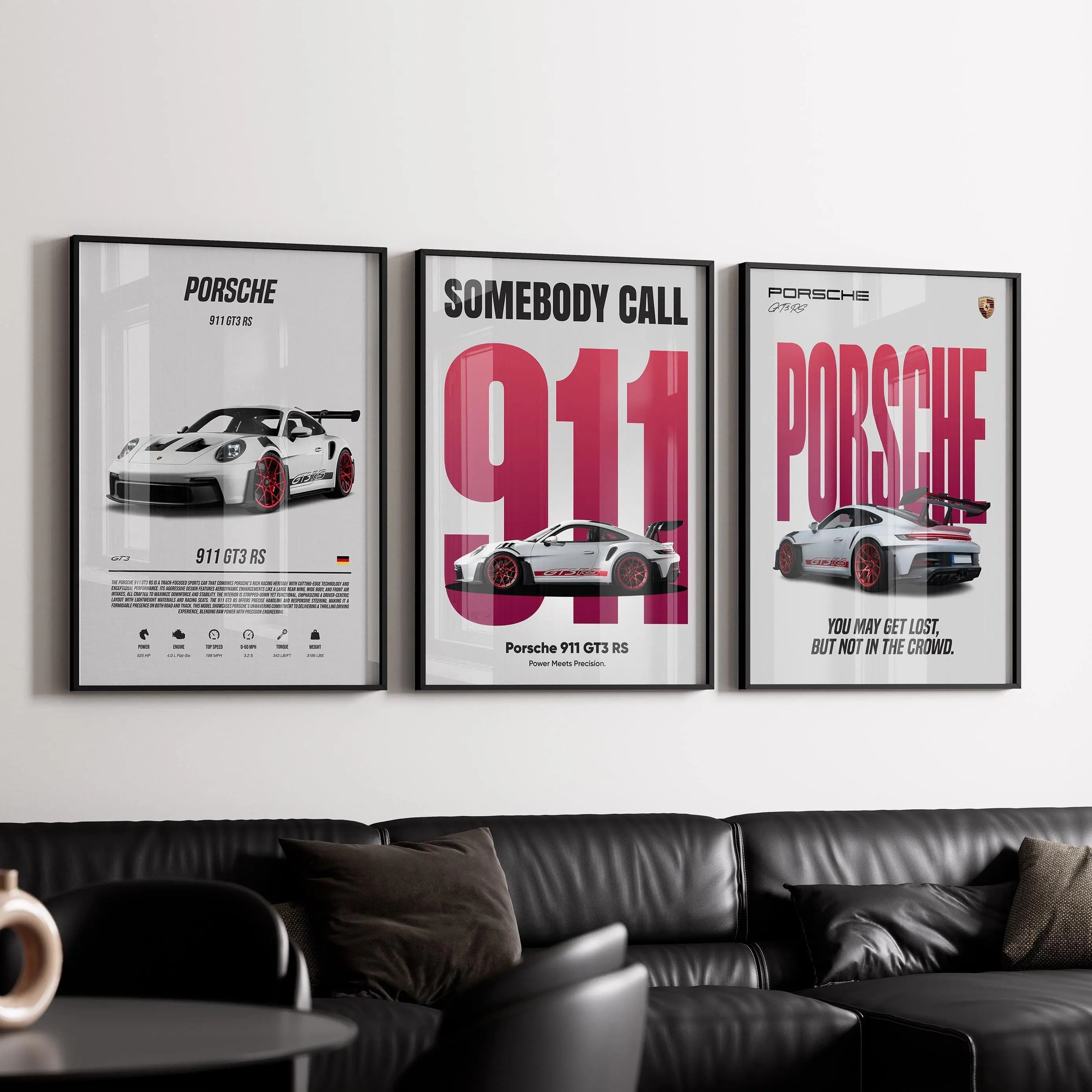 Porsche 911 Poster Bundle set of 3 | car poster | home decor | car enthusiast | car minimalist wall art , Product without frame