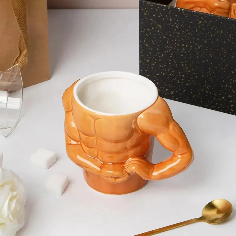 Muscle Man Ceramic Coffee Mug 3