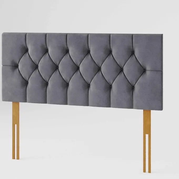 Luxury Designs Divan Bed Headboard Elegant Chesterfield Plush Velvet 24" Height Padded Lined Headboard - All Colors and Sizes 1