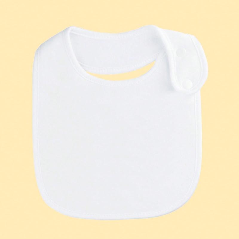 4-Pcs Baby Drool Bibs Super Soft & Absorbent White 8
