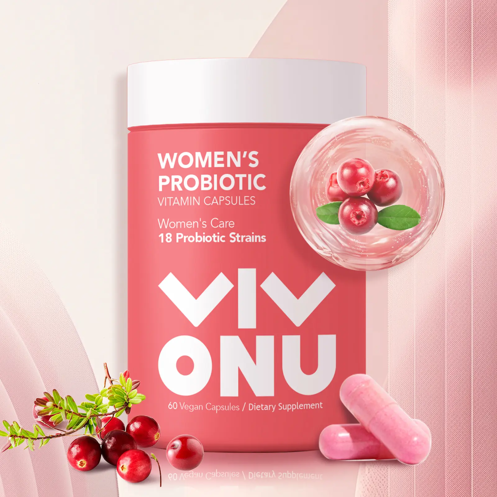 VIVONU Cranberry Probiotic - Targeting Body Odor, Women's Health, and Body Balance