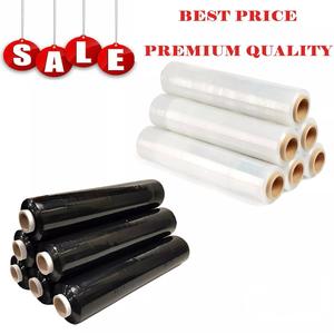 150M Black/Clear Pallet Stretch Film for Shrink Wrap Cast Packing Cling Film, 20MU Thickness