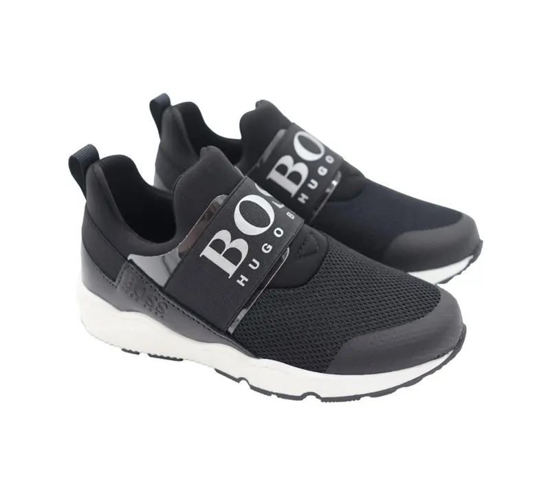 Hugo Boss Kids Wear J29276 09B Trainers Black UK 10-7.5 1
