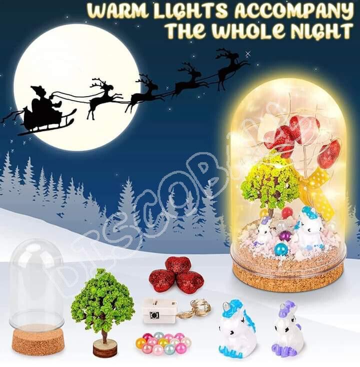 DIY Double Unicorn Night Light Create Your Own Mini Landscape Craft Kit For Baby 5