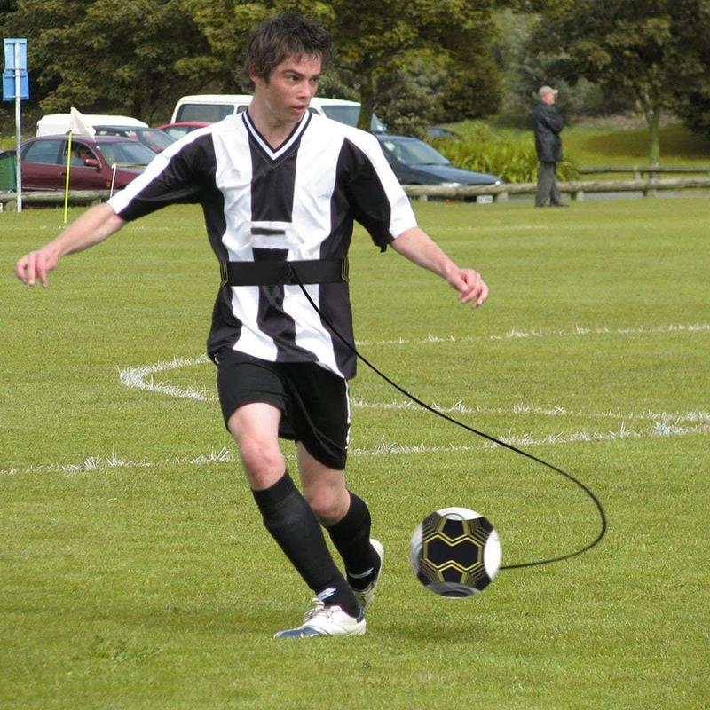 Football Kick Trainer- Football Training Equipment, Soccer Solo Skill Practice Training Aid, Training Aid Football Skills Improvement for Kids Adults 4