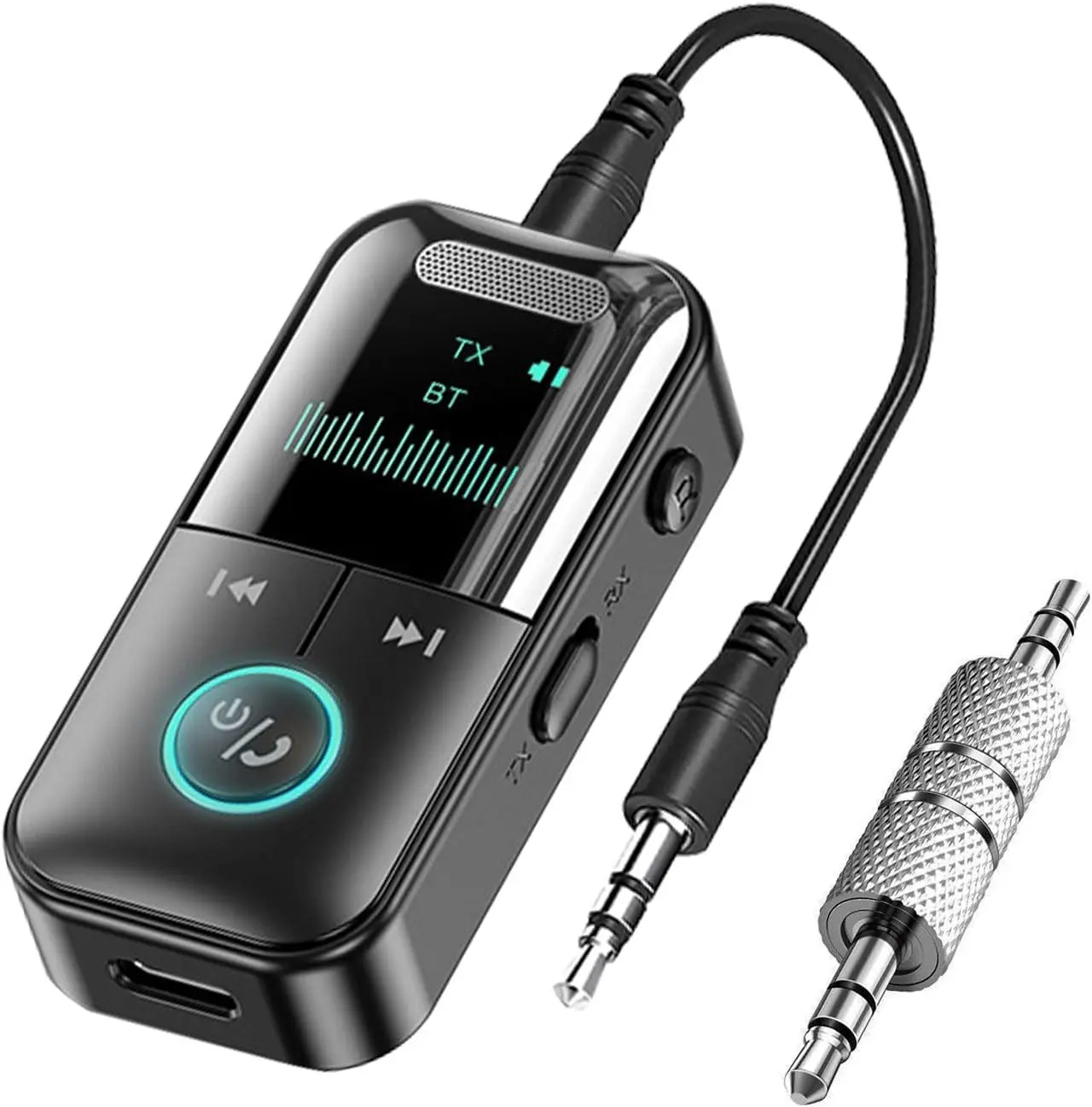 Bluetooth 5.4 Transmitter Receiver Wireless Bluetooth Adapter 3.5mm Jack,Bluetooth Transmitter for TV/Car,Bluetooth Receiver for HeadphonesHiFiSpeaker Multicolor