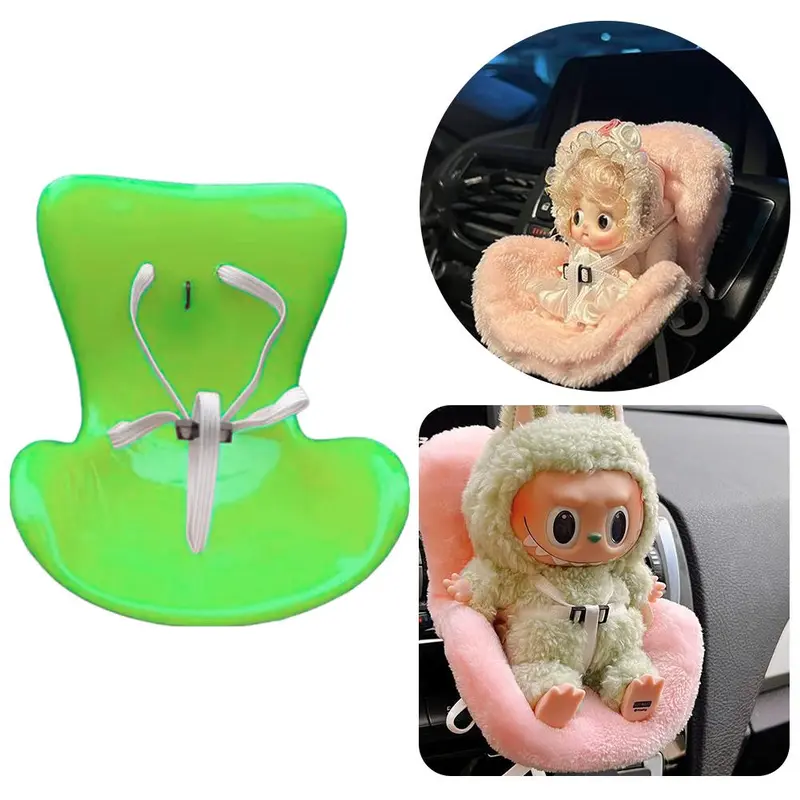 Car Doll Safety Seat for OB11 Labubu, Cartoon Chair Model for Labubu, Car Seat Outlet Decor for Labubu Doll, Car Interior Styling 4