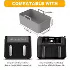 Product Introduction of 2Pcs Air Fryer Silicone Pot Rectangle Baking Dual Tray Basket Liners Insert Dish 31
