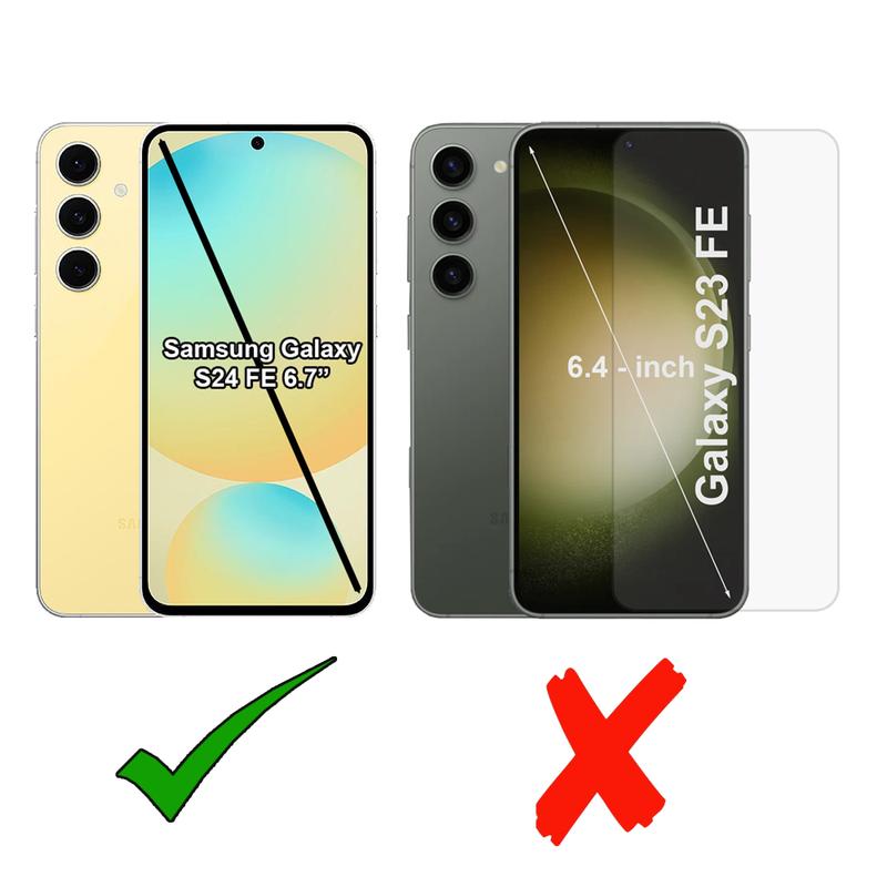 Tempered Glass For Samsung Galaxy S24 FE 5G Screen Protector Accessories Silicone Installation Cellphone 4