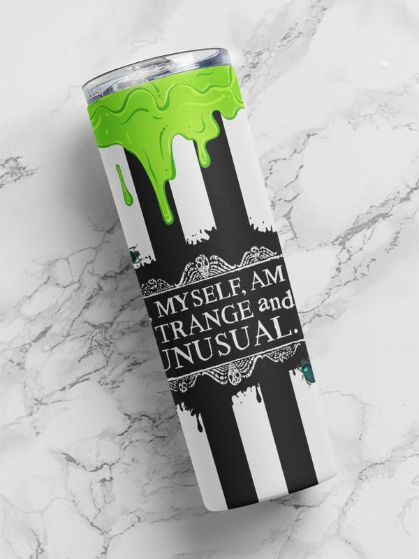 I Myself, am Strange And Unusual, 20oz Tumbler Cup, Insulated Tumbler, Beetle J Quote, 20oz Tumbler, Be Different Design, 20oz Skinny Tumbler, Cup, Bottle, Drinkware, Cup, Insulated Tumbler. 0