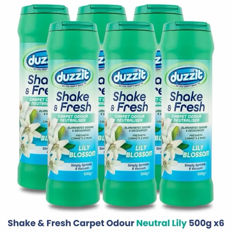 Shake & Fresh Carpet Odour Neutralizer Lily 500g | Eliminates Odours & Refreshes Carpets | Long-Lasting Floral Freshness