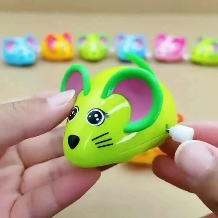Clockwork Toy Animal String Will Run Cartoon On Chain Plastic Little Mouse Cute Educational Gift Novelty 5
