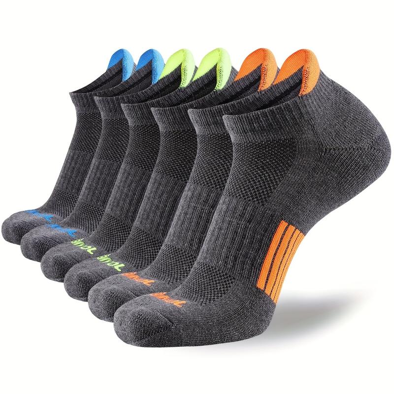 JOYNÉE Men'S Low-Cut Sports Socks with Cushioning for Running, Breathable And Comfortable, Available in a Pack of 6 Pairs in Various Colors. 1