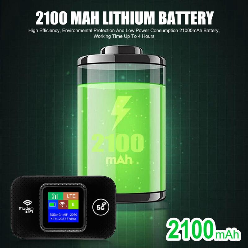Product Introduction of Unlocked 4G LTE LCD Portable Mobile Broadband Wireless WiFi Router MiFi Hotspot 14