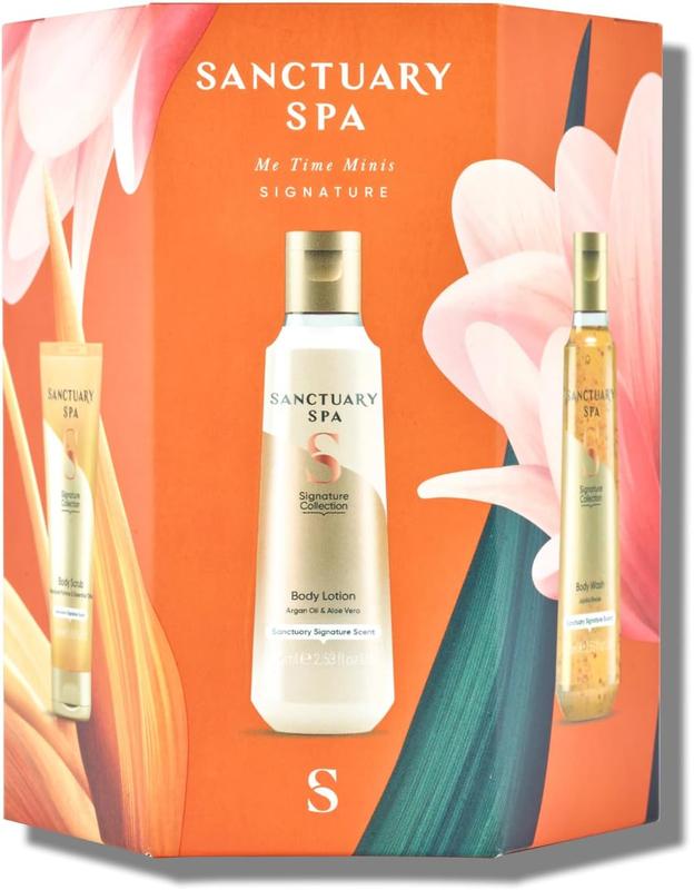Sanctuary Spa Me Time Minis, Vegan, Gift For Women, Gift For Her, Womens Gift Sets Comfort Body Care Body Wash Exfoliate Gentle 4