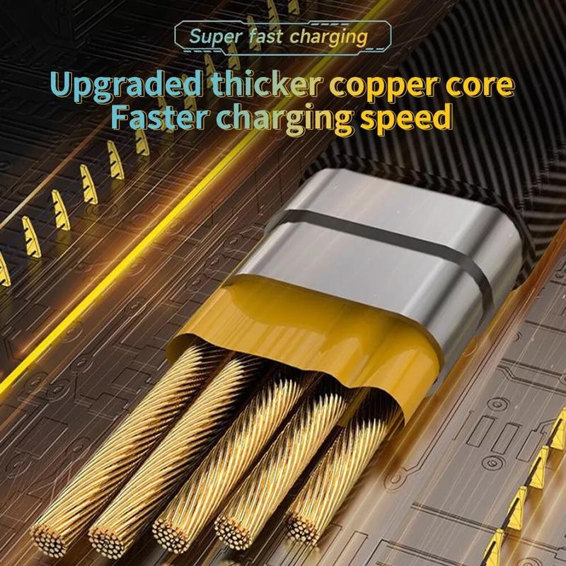 [ UK SELLER] Dual Head Type-c Data USB 4-in-1 PD 65W Fast Charging Cable Flash Charging Cable For iPhone15/14/13/12/11 Pro Max/XS MAX/XR/XS/X/8/iPad/Samsung Notebook Phone Charging Cable Smartphone Cellphone Mobile Electronic multi charger Alloy Android c 6