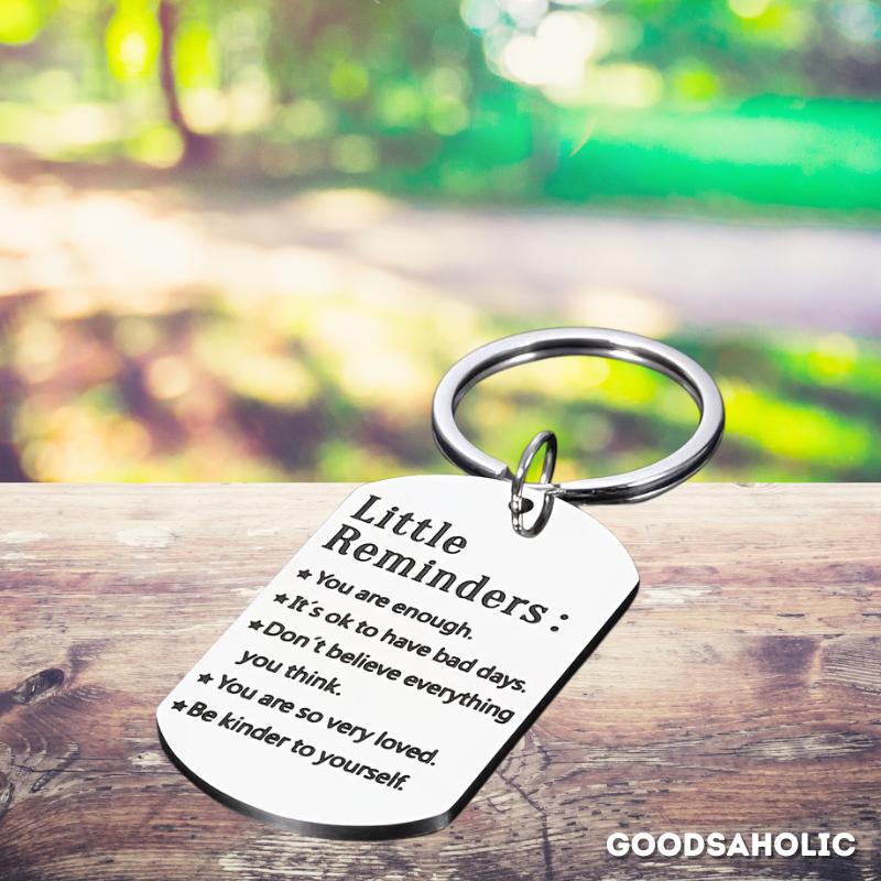 Little Reminders 1 piece Keychain, Mental Health Gift,You Are Enough,Inspiration Gift For Daughter Mom,Reminder Gift For Friend,Hug Gift,Self Love, Boyfriend & Girlfriend 3