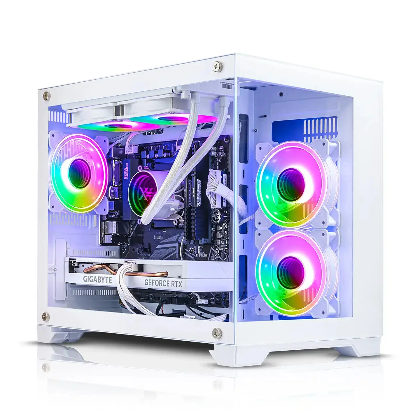 WHITE Gaming PC - Ryzen 7 7800X3D, RTX 4070 Super, 32GB DDR5, 2TB SSD, WIn 11