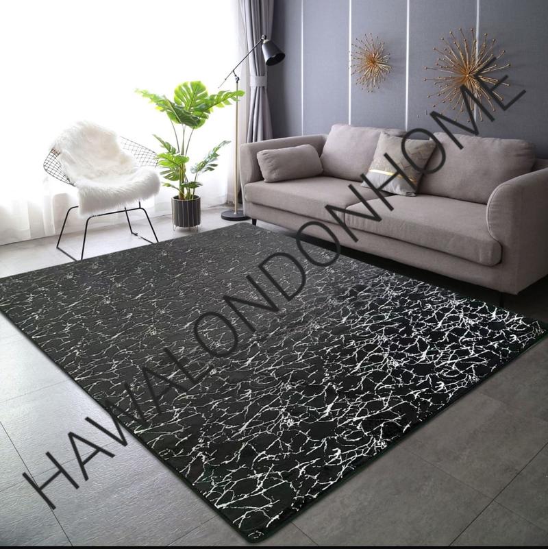 Product Introduction of LUXURY NON SLIP MACHINE WASHABLE MARBLE EFFECT RUGS 90X190CM 160X230CM 190X270CM 2