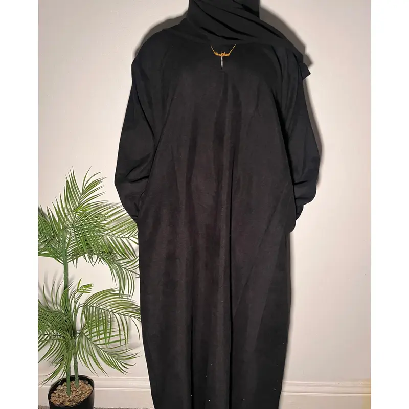 Amal Corduroy Winter Abayas with Pockets - 5 Colors Available- Muslim Fashion essential abaya plain luxury daily affordable 0